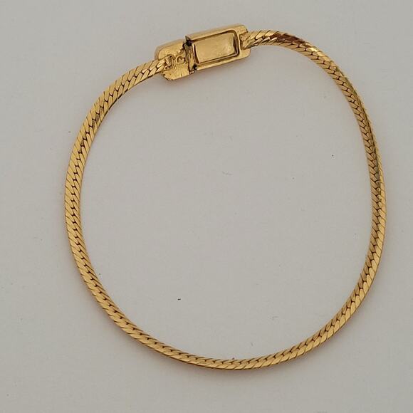 Mario Valentino Gold Tone Chain 8" Bracelet Classic Basic Designer - Picture 4 of 6